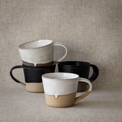 Mug S - Kaffeetasse - Weiß / Beige