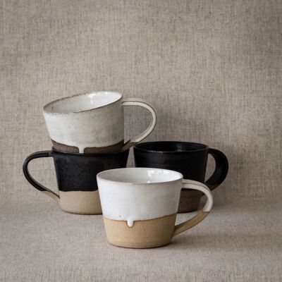 Mug S - Tasse à café - Blanc / beige