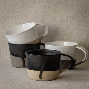 Mug M - Mug à latte - Noir / beige 1