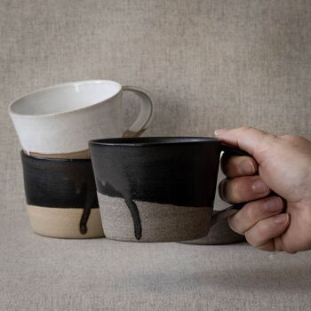 Mug M - Mug à latte - Noir / beige 2