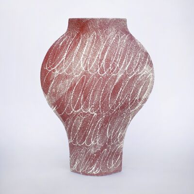 Vase En Céramique ‘Dal - Negative Circles Red’