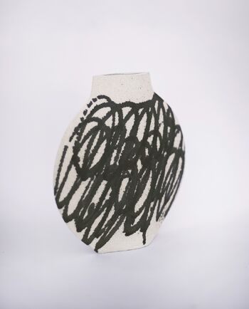 Vase En Céramique 'LUNE [M] - Black Circles N°1' 2