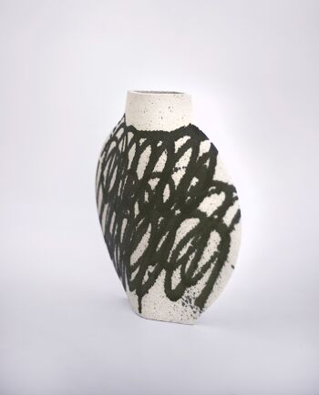 Vase En Céramique 'LUNE [M] - Black Circles N°1' 3