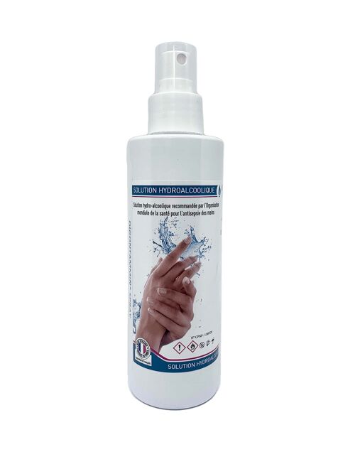 solution hydroalcoolique 200ml avec etiquette personnalisé et parfum personnalisé