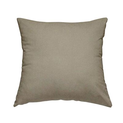 Woolen Fabric Tweed Effect Beige Plain Cushions Piped Finish Handmade To Order