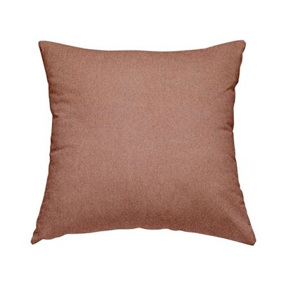 Woolen Fabric Tweed Effect Pink Plain Cushions Piped Finish Handmade To Order
