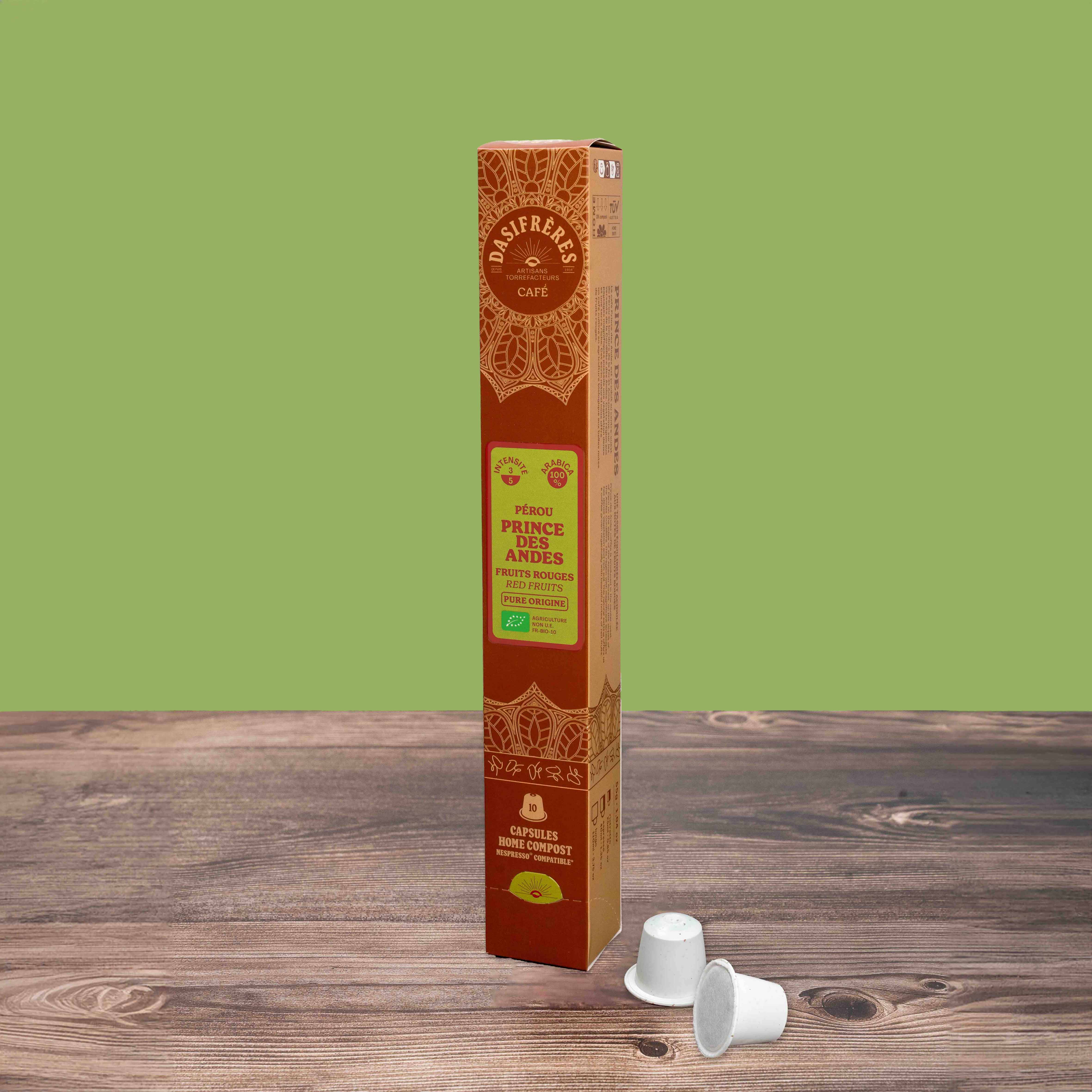 Prince of the Andes Coffee - Organic Peru x10 Capsules Home Compost