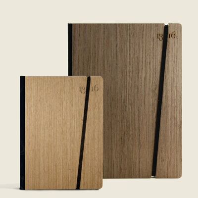 2 cuadernos de madera - color claro