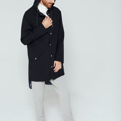 BLACK CITY RAINCOAT – recycled materials Men