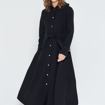 BLACK ICONIC RAINCOAT – recycelte Materialien