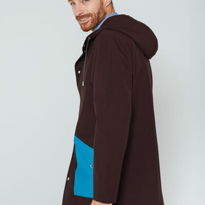 BROWN POCKET COMBO RAINCOAT Men
