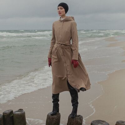 SAND ICONIC RAINCOAT - recycled materials