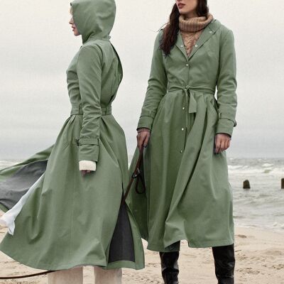 OLIVE ICONIC RAINCOAT - recycelte Materialien