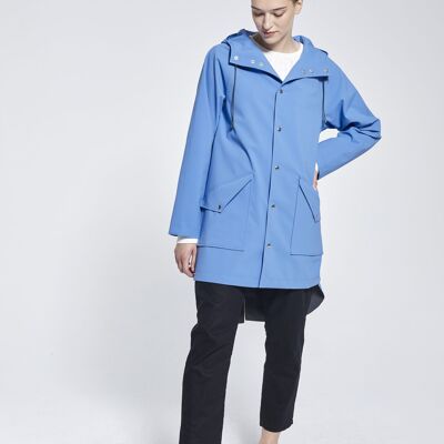 OCEAN BLUE CITY RAINCOAT - recycled materials Women