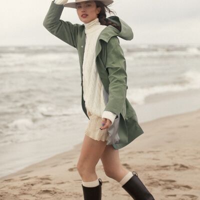 OLIVE CITY RAINCOAT - recycled materials Women
