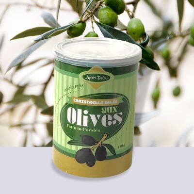 Boite Aperi'Dolci Canistrelli Salé Olives Noires - 130 grs
