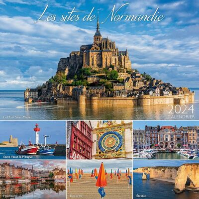 2024 CALENDAR THE MOST BEAUTIFUL SITES IN NORMANDY MONT ST MICHEL AJ