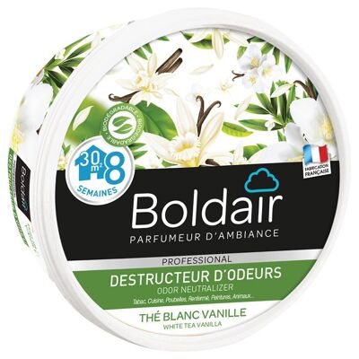 Gel destructeur d'odeurs vanille thé blanc 300g Boldair