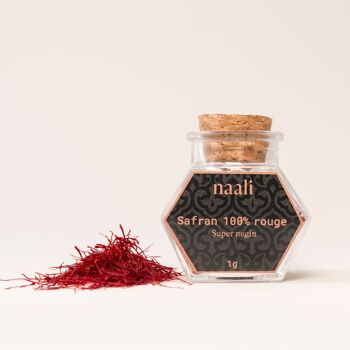 🌸 SAFRAN NAALI 1G - Filament de safran premium afghan de qualité supérieur - Rouge pur de Catégorie I 1