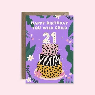 21st Birthday Milestone Age Card