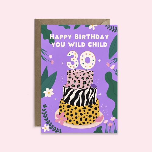 30th Birthday Milestone Age Card