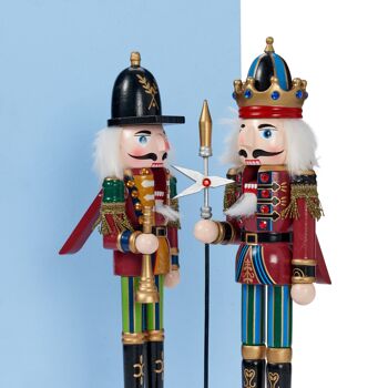 2 Soldats Casse-Noisette en Bois de Noël 30CM 6