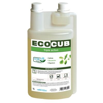 Flacon doseur Ecocub Action verte Triple action sols Ecolabel   -Small