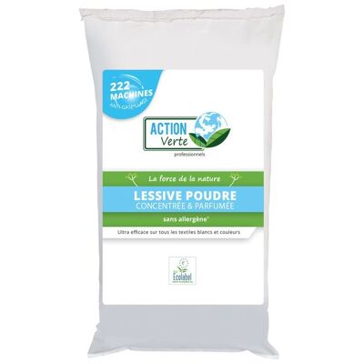 Action verte lessive poudre Ecolabel 222 doses   -Medium