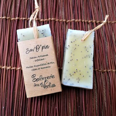 Exfoliating Soap Face and Body Sav'O'pin 100g - Savonnerie des Vertus
