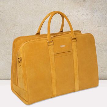Weekender -Holdall -Leather -Suede Croc Travel Bag Handmade 3