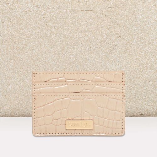 Credit Card Holder - Wallet - Purse Croc Leather Handmade