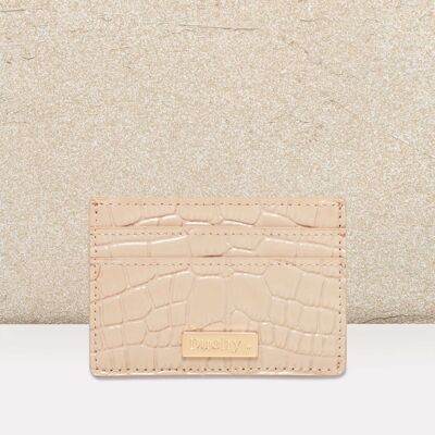 Credit Card Holder - Wallet - Purse Croc Leather Handmade