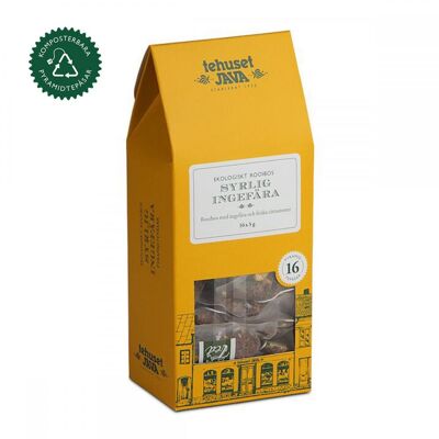Organic Rooibos Sour Ginger 16 pack Tea Bags