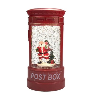 Roter Weihnachtsmusik-Briefkasten