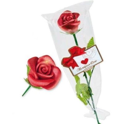 PÂTE D’AMANDE ROSE ROUGE (30g) - présentoir 20 pcs