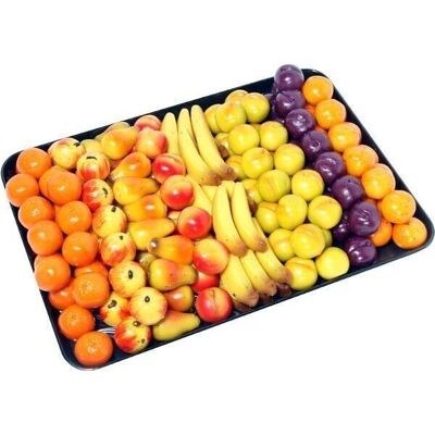 MANDELPASTE-OBSTPLATTE 2 kg – Sortiment aus 8 Obstsorten