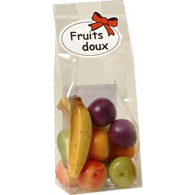 BOLSA DE PASTA DE FRUTAS DULCES Y ALMENDRA - caja de 12 sobres de 100g