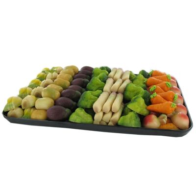 ALMOND PASTE VEGETABLE MIX PLATTER 2Kg - Assortment of 8 Varieties of vegetables