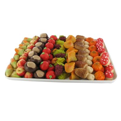 PÂTE D'AMANDE PLATEAU AUTOMNE 2Kg - Assortiment de Variétés automnales