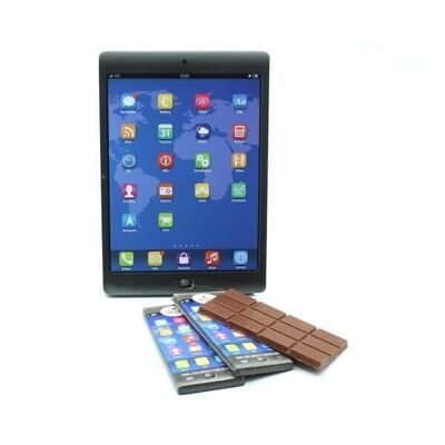 TOUCH TABLET BOX MIT 3 MINI 90g SCHOKOLADENRIEGELN - Box mit 8 Stück