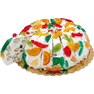TORTA DI TORRONE CON FRUTTA CANDITA "light" - 20 PEZZI (3Kg)