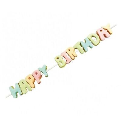 HAPPY BIRTHDAY MARSHMALLOW SKEWERS 84g - pack of 20 skewers