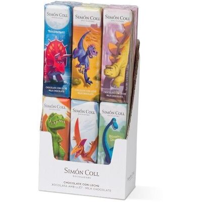 DINOSAUR CHOCOLATE BAR - Display of 12 bars