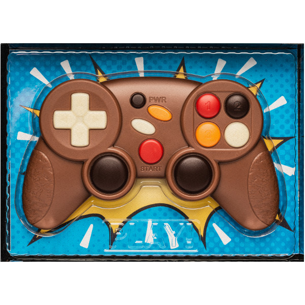 MANDO DE VIDEOJUEGOS DE CHOCOLATE CON LECHE - 8 cajas de regalo de 70 g (geek)