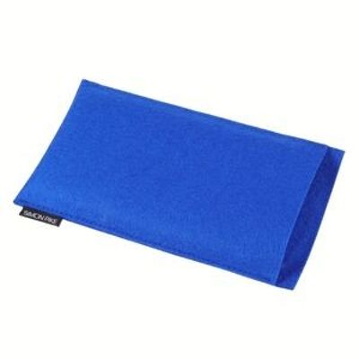 Handytasche "Boston" Basic blau Wollfilz passend mit Silikonhülle