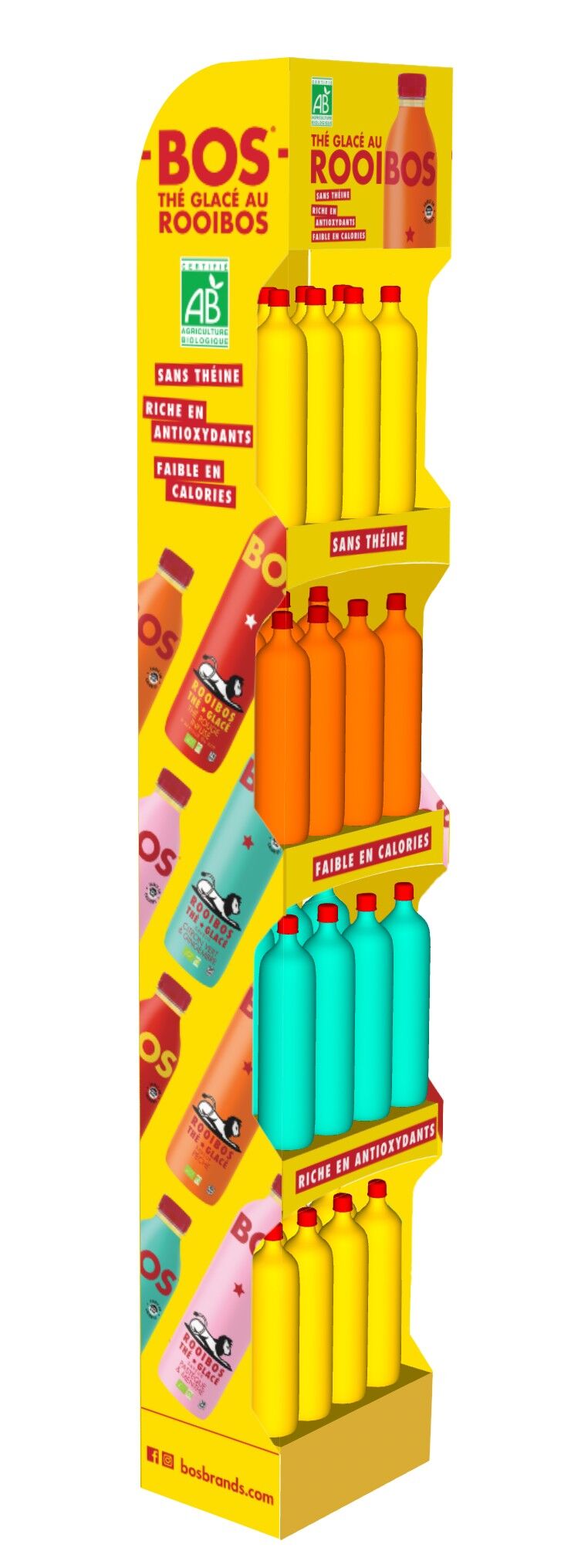 Pack Expositor BOS Ice Tea 1L 48 Unidades