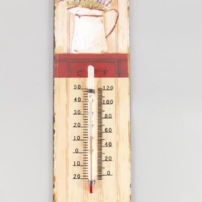 Tin thermometer "Lavender" 25 x 8 x 1 cm