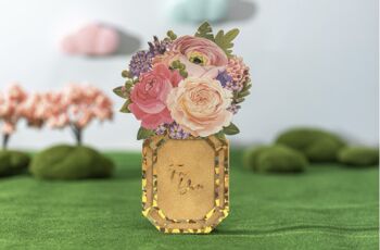 Carte de fleurs 3D Une fleur pour vous 1