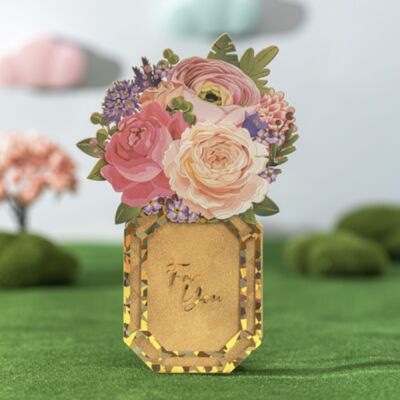 Carta 3D Fiore Un fiore per te