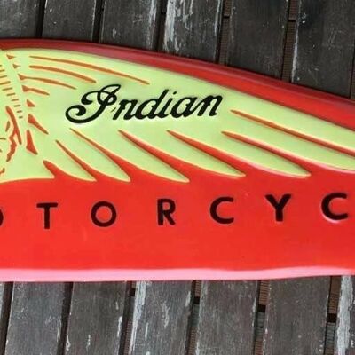 Plaque en tôle Indian Motorcycles 50 x 20 cm - bombée